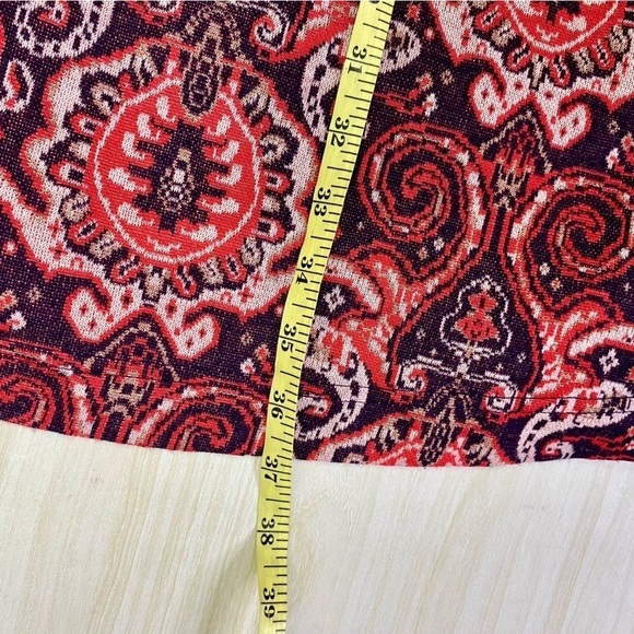 Anthropologie Maeve Pink Floral long sleeve Belted stretch knit dress size L - Picture 16 of 16